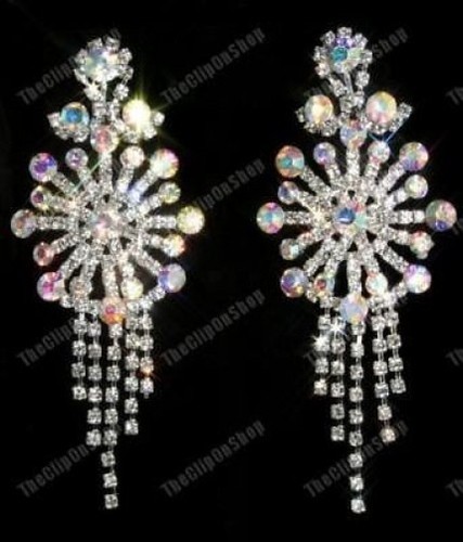 Huge clip long rhinestone - 3"long,