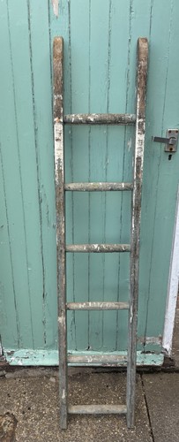 Vintage wooden step ladder - step,