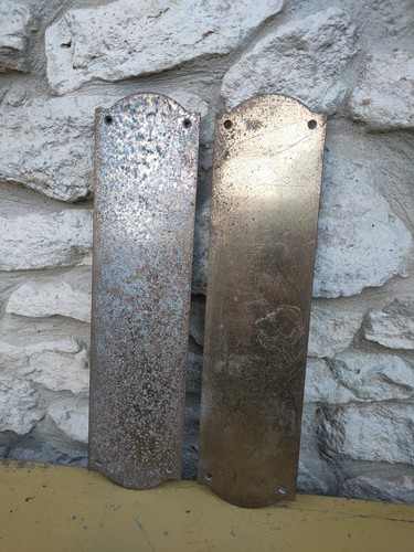 Aged patina brass door - brass,