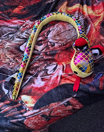 Large colourful plush - large, snake