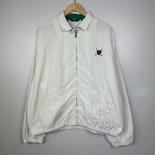 Polo Ralph Lauren Harrington Bomber Jacket, Made in USA, White, Size Mens Large