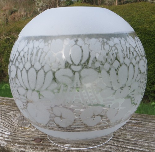 Vintage antique etched - etched, clear