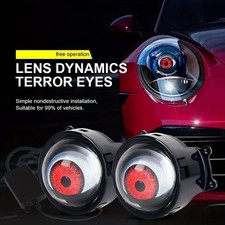 2x 3" LED Dynamic Devil Eyes Lights 12V Car Remote Control Headlight Retrofit