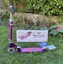Micro Sprite Scooter - Purple Contrasting Stripe Boxed Children’s Kids 2 Wheels
