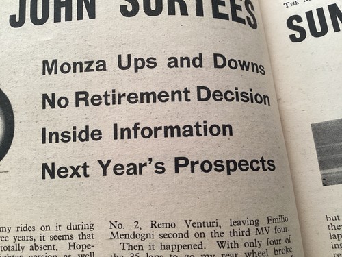 John surtees retirement - john, no