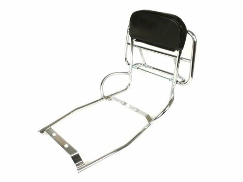 Chrome rear rack and backrest - chrome,