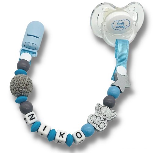 Dummy clip personalized - personalized, wooden
