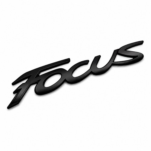 Matt black focus lettering - matt,