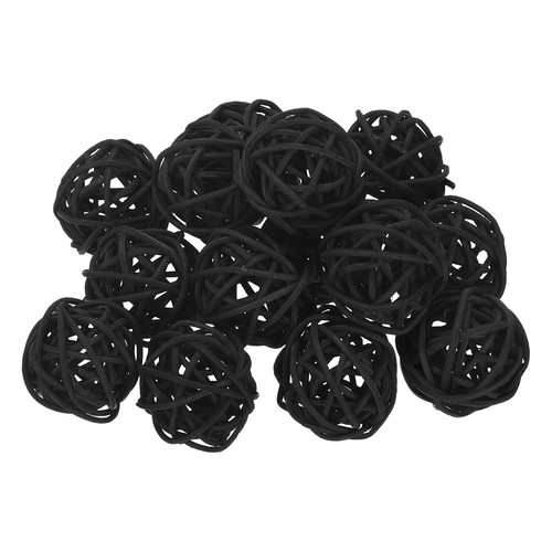 14pcs black wicker rattan - black,