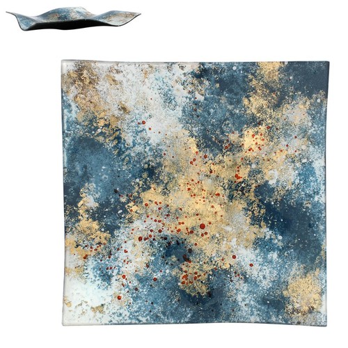 Decorative glass plate - glass, square