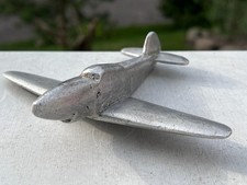 Vintage Supermarine Spitfire Table Model Aluminum WW2 British Aircraft 1940s
