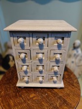 A Painted Vintage 12 Drawer