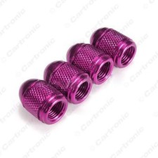 Metallic PURPLE Metal Steel Dust Valve Wheel Tyre Caps (DC4) fits Classic (M)