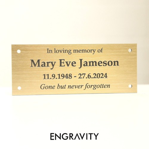 Engraved bench plaque - engraved,