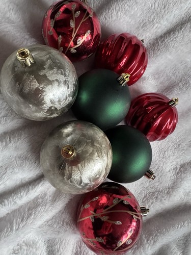 8cm christmas baubles - 8cm,