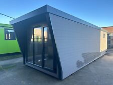 Shepherds Hut, with bathroom, kitchen, living, bedroom area, Glamping Pod