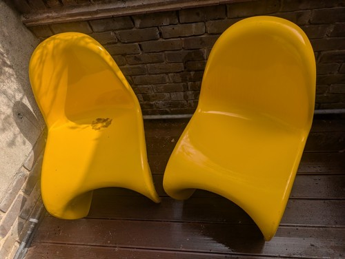 Panton style chairs gloss - 2, x