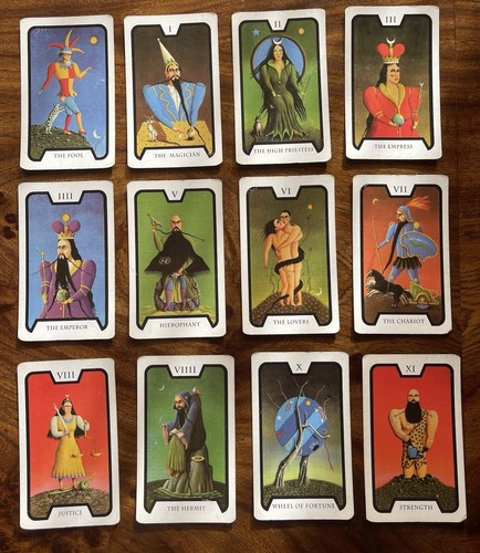Vintage old used tarot - old,