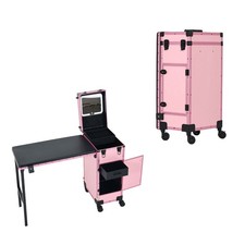 Rolling Makeup Train Case with