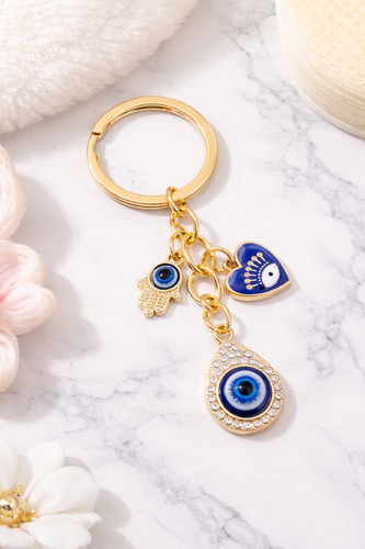 Evil eye keyring blue - eye,