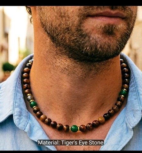 Beaded men necklace - necklace, of