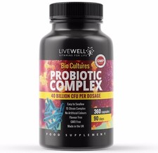 Probiotics Complex Acidophilus - 40 Billion CFU - 15 Active Bacteria Strains UK
