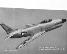 46 USAF F-86-D Sabre Jet North American Aviation Arcarde Card
