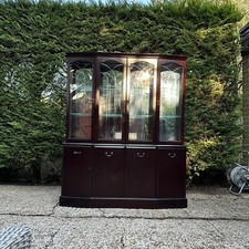 Morris Of Glasgow Furniture - Vintage Mirror, Shelf, Display Cabinet W/ Storage