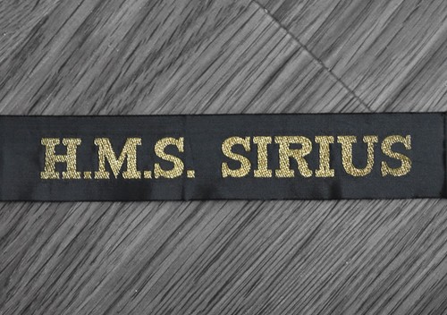 Royal navy cap tally - cap, ribbon