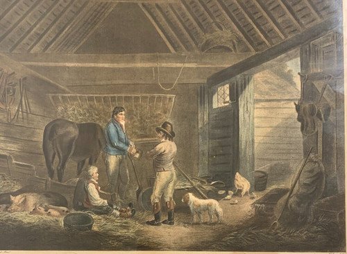 Antique large george morland - large,