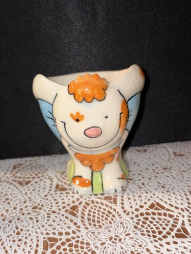 Vintage pottery egg cup - pottery,