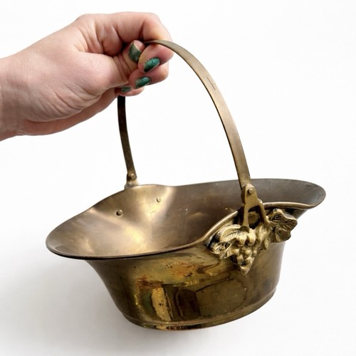 Vintage brass coal scuttle - brass,
