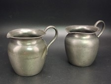 Two Small Antique Pewter Jugs
