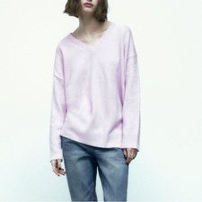 Zara Lilac Oversized V-Neck