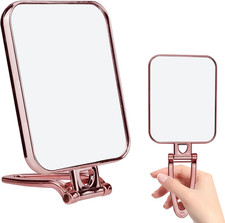 Leikedun Folding Makeup Mirror with Stand, Desk Mirror Travel Hand Held Mirrors 