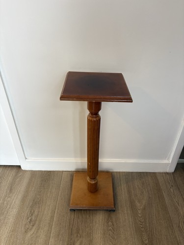Vintage wooden pedestal - pedestal, side