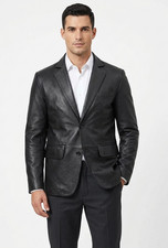 Men's Genuine Lambskin Black
