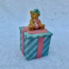 Cherished Teddies - Age 3 - Covered Box - Turnover Bear - Rare - 796085