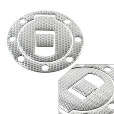 Silver Gas Tank Cap Cover Pad