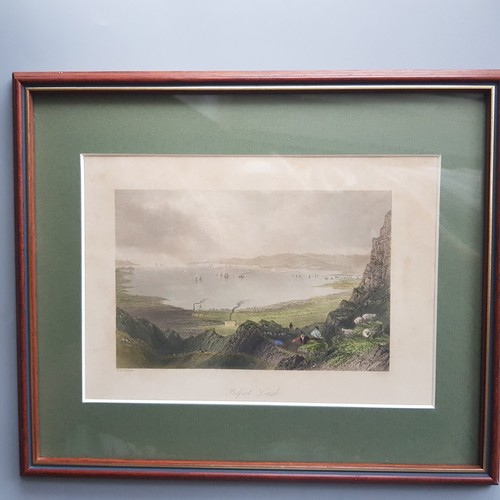 Antique print belfast lough - print,