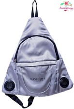 Davidoff Parfums Grey Crossbody bag with built-in Speakers.