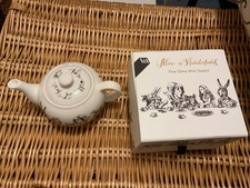 v & a Alice in wonderland fine china mini teapot boxed