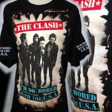 IM SO BORED WITH THE USA  100% UNIQUE  PUNK  T SHIRT XXXL BAD CLOWN CLOTHING