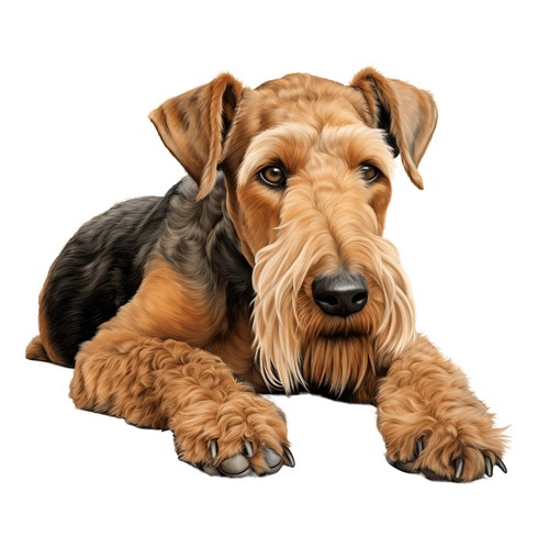 Airedale terrier car - airedale,