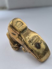 Antique Brass Boot Vesta /