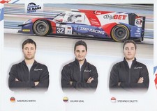 Wirth, Leal, Coletti Un Signed Le Mans Promo Card.