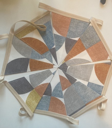 Handmade oilcloth bunting - handmade,