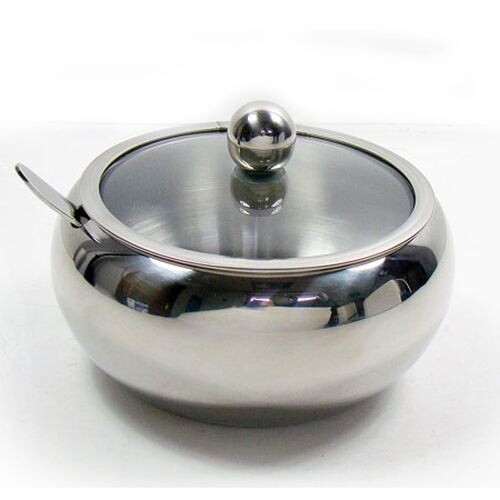 Stainless steel sugar - steel, bowl