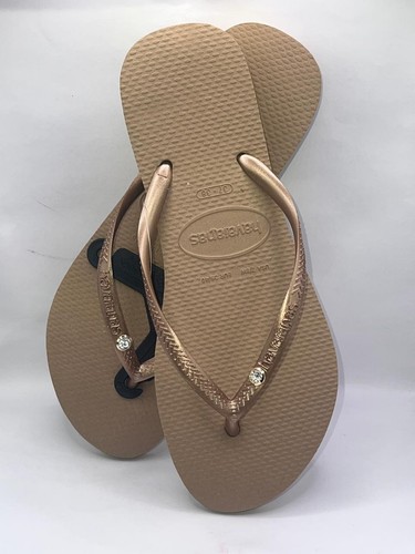 Rose gold crystal havaianas - rose,