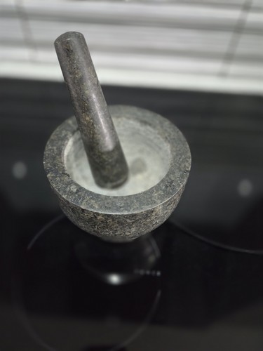 Pestle and mortar - set, granite